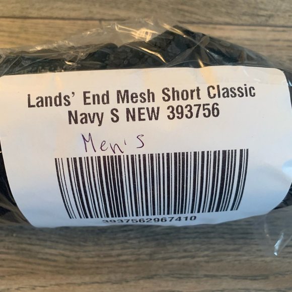 NWT LANDS' END MEN'S MESH SHORTS CLASSIC NAVY‎ SMALL - Picture 7 of 8
